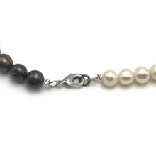 Pearl Modern Style White and Dark Brown Necklace