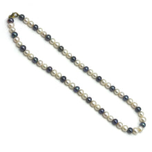 Pearl Classic Two-Tone White and Grey Necklace