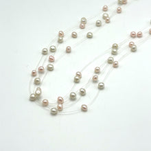 Pearl Elegant Two-Tone Station Style Necklace