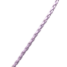 Pendant Light Blue Glass 16mm Drop With Handcrafted Purple Twisted Cord Necklace Inspired By Calming Tones