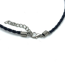 Pendant Light Peach Drop Shape 16mm Glass Stone With Black Twisted Cord Necklace Minimal Style With Warm Tones
