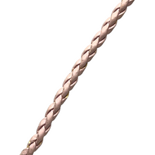 Pendant Light Peach Drop Shape 16mm Glass Stone With Light Pink Twisted Cord Necklace Evoking Warmth Softness