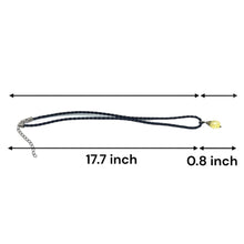 Pendant Yellow Stone Drop Shape 16mm With Black Twisted Cord Necklace Bold Color Evil Eye Protection - Necklace