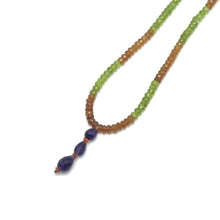 Peridot Citrine Amethyst Spessartite 9-13mm Necklace | 17 Inch Statement Jewelry Y Drop Pendant Design - Necklace