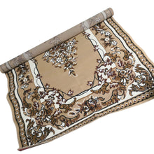 Persian Rectangle Carpet Beige Floral Textured  5.25x7ft Rug