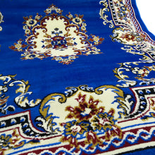 Persian Rectangle Carpet Viking Blue Floral Texture 5.25x7 ft Rug