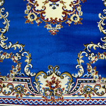 Persian Rectangle Carpet Viking Blue Floral Texture 5.25x7 ft Rug