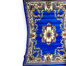 Persian Rectangle Carpet Viking Blue Floral Texture 5.25x7 ft Rug
