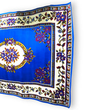 Persian Rectangle Carpet Viking Blue Oval Texture 5.25x7 ft Rug