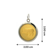 Pig Chinese Zodiac Pendant – Handcrafted Tri-Dhatu Talisman in Gold Silver & Copper for Abundance Joy & Honest