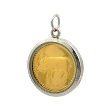 Pig Chinese Zodiac Pendant – Handcrafted Tri-Dhatu Talisman in Gold Silver & Copper for Abundance Joy & Honest