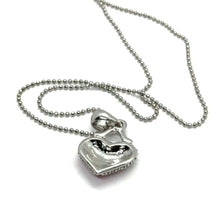 Pink Heart Pendant Beaded Chain Necklace with Rhinestone Charm – Cute and Stylish Fashion Jewelry - Necklace