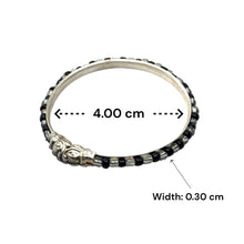 Premium German Silver Baby Black Bead Kada Set – Lightweight & Adjustable Infant Jewelry Gift - Bracelet