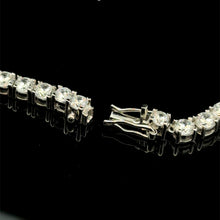 Premium White Cubic Zirconia Tennis Necklace | 925 Sterling Silver 4-8mm Round Excellent Quality Zirconia Stones 18