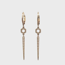 18K Yellow Gold Dangle Earring Mounting