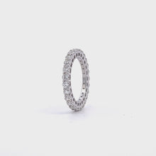 18K White Gold Eternity Ring Natural Round Diamonds Band