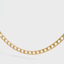 18K Yellow Gold Tennis Necklace Mounting