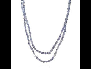 Natural Iolite Rondelle Facet Beads Twisted Necklace