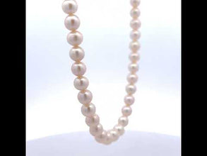 Elegant June Birthstone Plain Pearl Necklace
