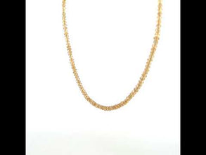 Natural Citrine Necklace | Rondelle 3mm Faceted Cut Gemstone Beads | 19 Inch November Birthstone Jewelry
