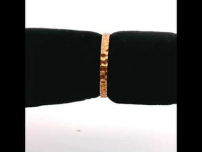 18K Rose Gold Hammered Wedding Band | Textured Minimalist Stackable Ring | Handmade Elegant Design