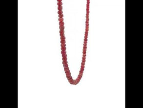 Natural Ruby Gemstone Necklace | Rondelle 4mm Faceted Cut Gemstone Beads | 16.2 Inch July Birthstone Jewelry