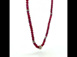 Natural Ruby Rondelle 4.5mm Facet Cut Beads Precious Necklace