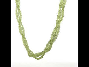 Natural Peridot Rondelle Facet Bead Gemstone Necklace Jewelry