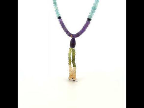 Tsavorite Natural, Amethyst, Spessartite Garnet, Citrine, and Peridot Necklace