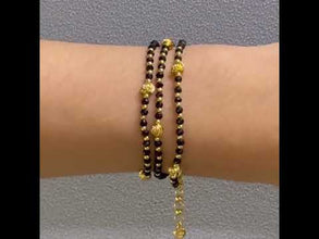 Strength Energy Natural Spinel 3mm with 925 Sterling Silver Station Necklace Faceted Rondelle Beaded Gemstone Gold Charms