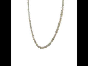Natural Labradorite Rondelle Facet Cut Beads Gemstone Necklace