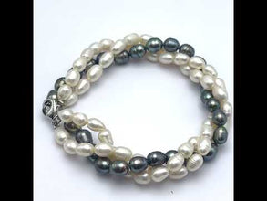 Freshwater Pearl Bracelet White Grey Drop Button Shape 9 Inch Perfect for Bridal Jewelry Symbol of Care Serenity and Calming Energy