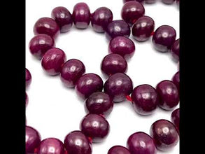 Natural Genuine  Ruby Necklace | Smooth 14-15mm Rondelle Beads 56 Pieces 1352 Carats | Deep Crimson Red VVS Quality | 25 Inch Fine Gemstone Jewelry