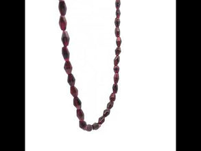 Garnet Natural Handmade Smooth Plain Dholki Gemstone Beaded 16.4