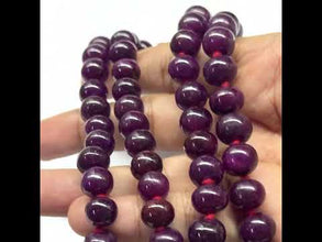 Natural Ruby Gemstone Necklace | Smooth 9-10mm Rondelle Beads 79 Pcs 610 Carats | Deep Crimson Red VVS Clarity | 26 Inch Investment-Grade Handmade Jewelry