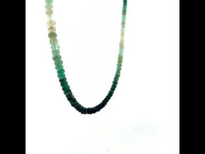 Natural Emerald Rondelle Facet Cut Beads Precious Necklace