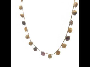 Natural Sapphire Heart Briolette Bead Gemstone Necklace Jewelry