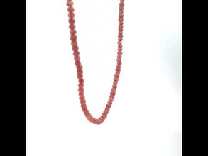 Natural Ruby Necklace | Rondelle 4mm Faceted Cut Gemstone Beads | 14.2 Inch July Birthstone Jewelry