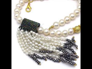 Elegant Plain Pearl Ball With Lariat Style Necklace