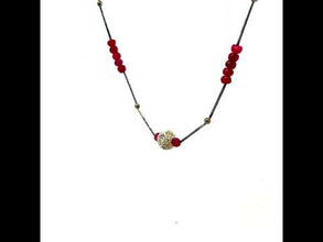 Natural Ruby Rondelle Facet Beads Gemstone Necklace