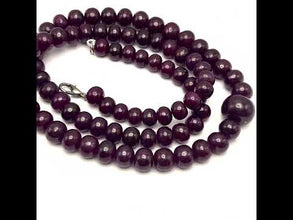 Natural Ruby Necklace | Smooth 7–13mm Rondelle Beads 81 Pcs 405 Carats | Deep Burgundy Red VS Clarity | 22 Inch Luxury Gemstone Jewelry