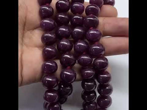 Natural Authentic Ruby Bead Necklace | Smooth 11-12mm Rondelle Beads 69 Pcs 883 Carats | Rich Crimson Red VVS Clarity | 27 Inch High-Value Gemstone Jewelry