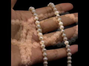 Natural Freshwater Pearl 6mm White Round Necklace 17inch Elegant Bridal Necklace for Purity and New Beginnings