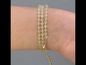 Natural Prehnite 4mm Faceted Rondelle Necklace with 925 Sterling Silver Station Beaded Gemstone Healing Energy