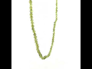 Natural Peridot Necklace | Round 4mm Smooth Cut Gemstone Beads | 15.9 Inch August Birthstone Jewelry