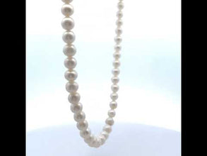 Chic White Plain Pearl Birthstone Necklace