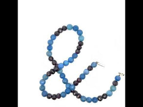 Natural Sodalite & Garnet Rondelle Facet Beads Gemstone Necklace