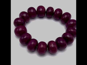 Natural Ruby Bracelet | Smooth 15–16mm Rondelle Beads 16 Pcs 486 Carats | Crimson Red VVS Clarity | Precious Gemstone Jewelry