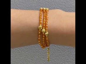 Creativity Stone Natural Carnelian 3mm with 925 Sterling Silver Station Necklace Faceted Rondelle Beaded Gemstone Gold Charms