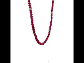 Natural Ruby Rondelle Facet Beads Precious Necklace